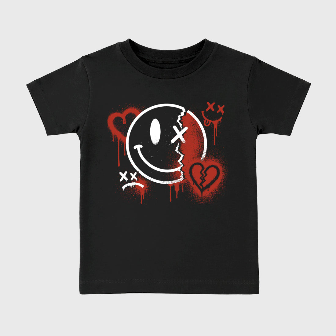 Sneakerfit Streetwear outfit, Sneaker Tees To Match Air Jordan 4 Brick After Brick – Sweet Damage Graphic Kids Tee Black 2