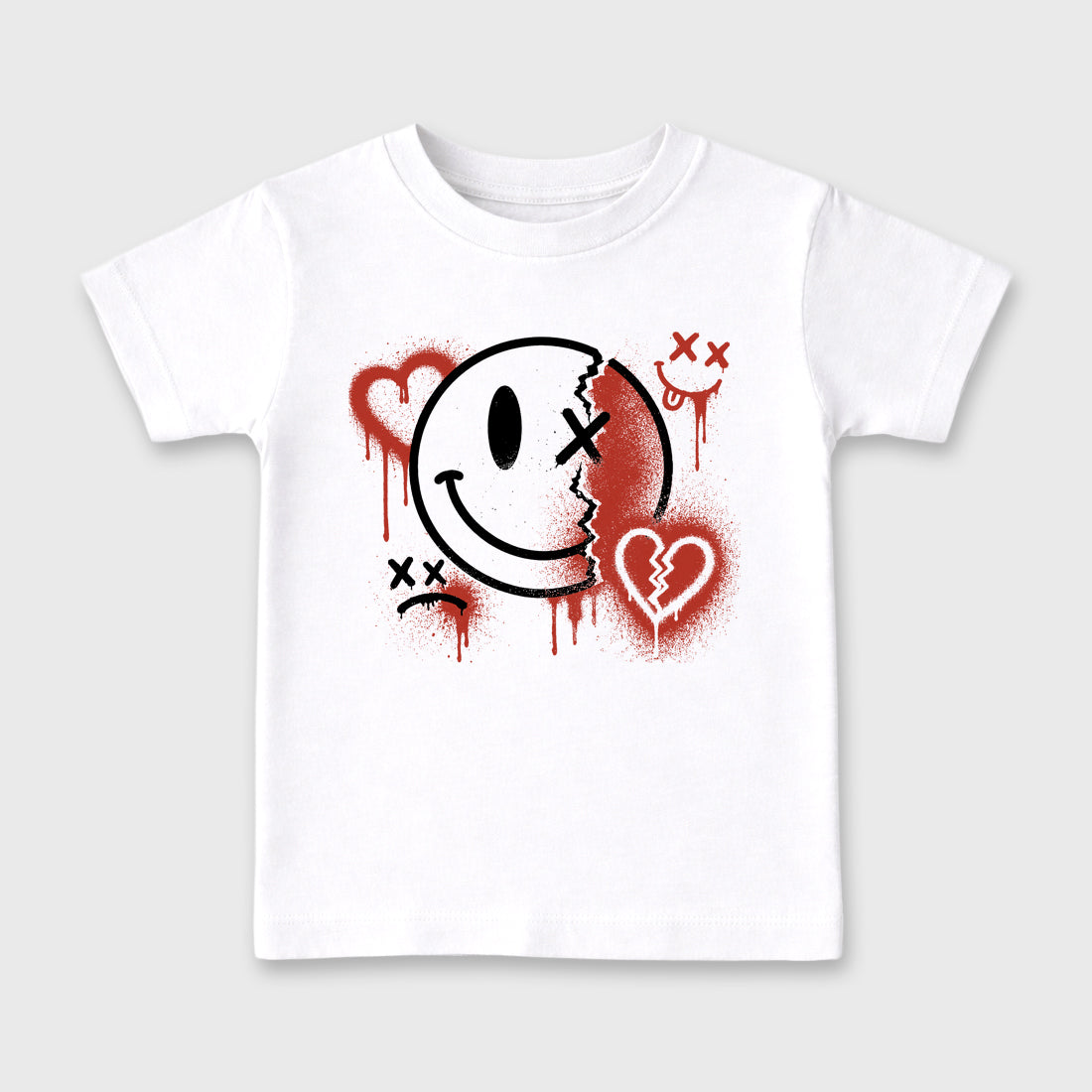 Sneakerfit Streetwear outfit, Sneaker Tees To Match Air Jordan 4 Brick After Brick – Sweet Damage Graphic Kids Tee White 2