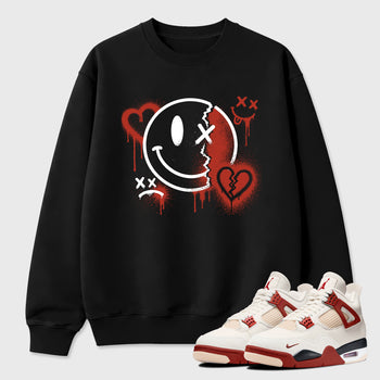 Sneakerfit Streetwear outfit, Sneaker Tees To Match Air Jordan 4 Brick After Brick – Sweet Damage Graphic Tee Black 1