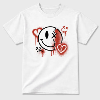 Sneakerfit Streetwear outfit, Sneaker Tees To Match Air Jordan 4 Brick After Brick – Sweet Damage Graphic Tee White 2