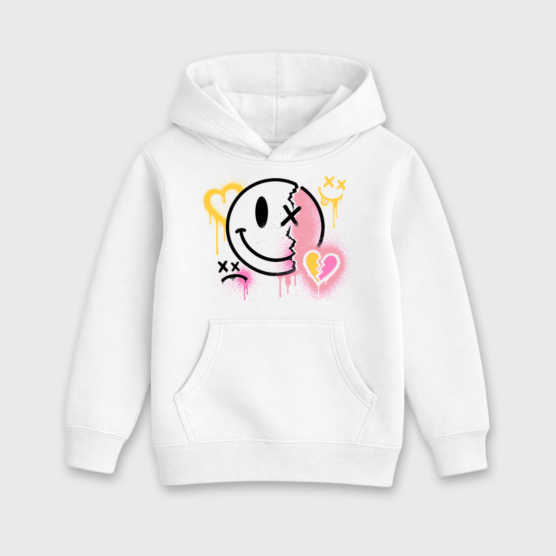 Sweet Damage Baby & Kids Graphic Hoodie featuring original artwork designed to match the Air Jordan 4 Comic. White 2 Kids Graphic Sweater.