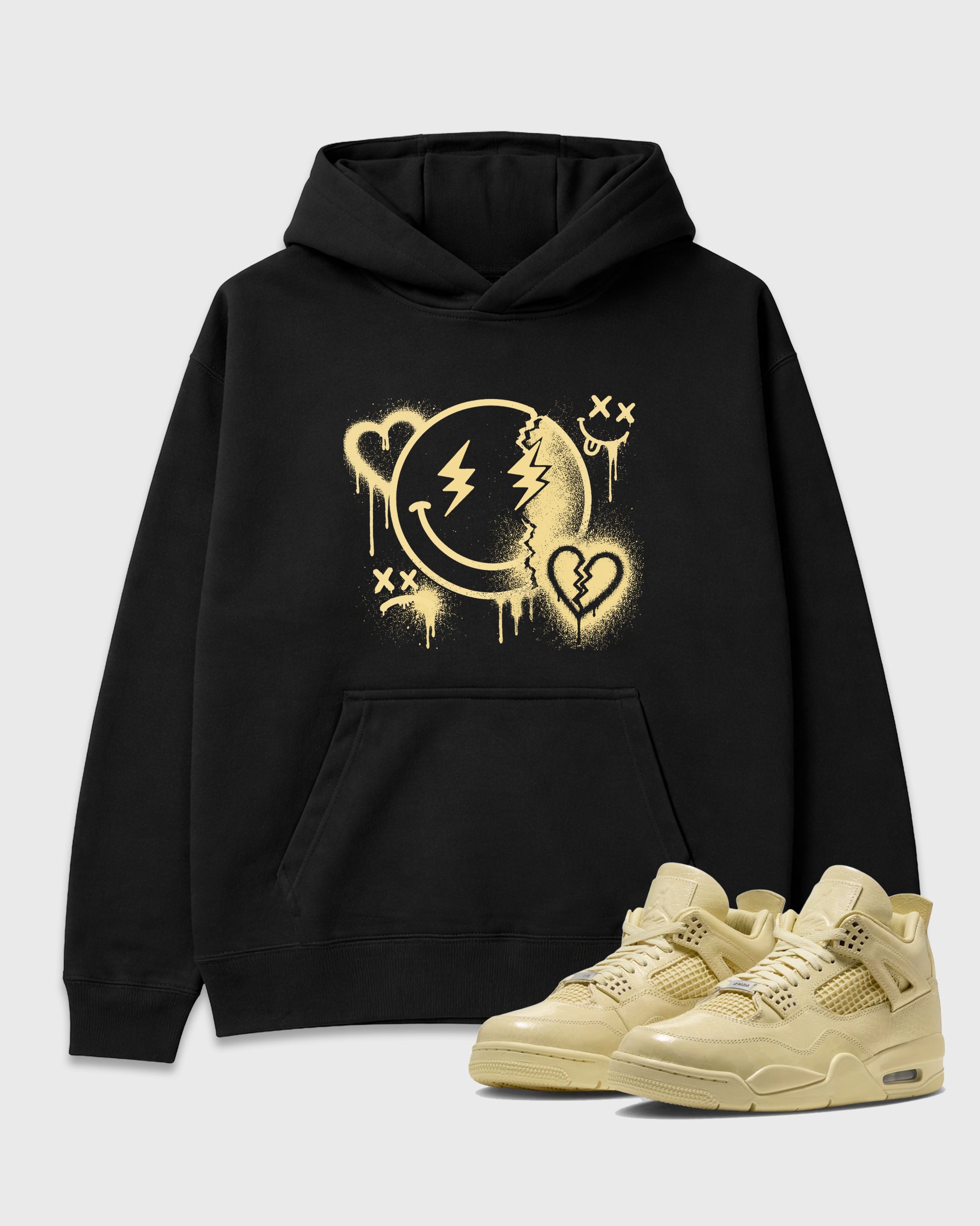 Sweet Damage Graphic T-Shirt featuring original streetwear artwork designed to match the Air Jordan 4 X J Balvin 'Amazonas'. Black 1 Graphic Tee.