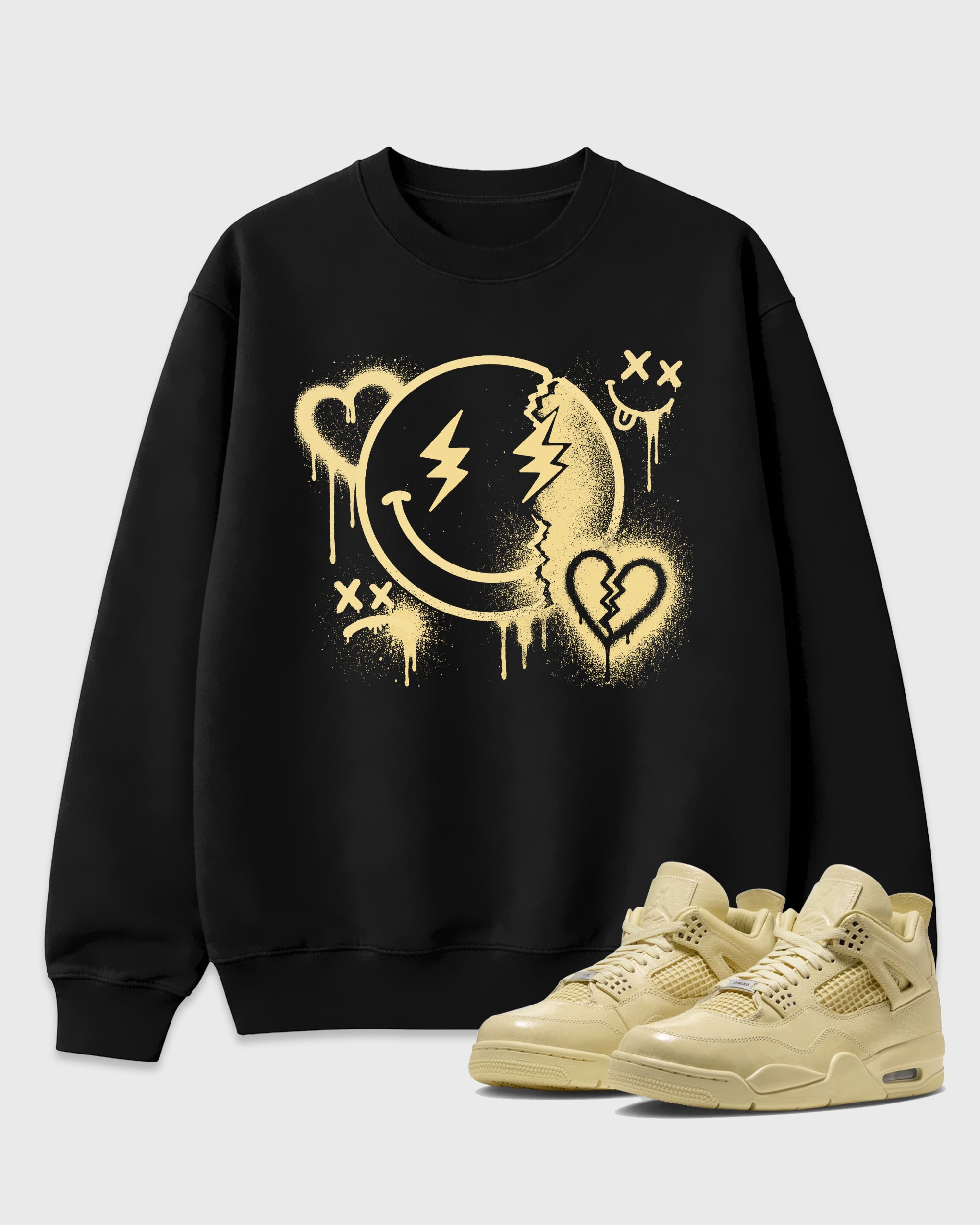 Sweet Damage Graphic T-Shirt featuring original streetwear artwork designed to match the Air Jordan 4 X J Balvin 'Amazonas'. Black 1 Graphic Tee.