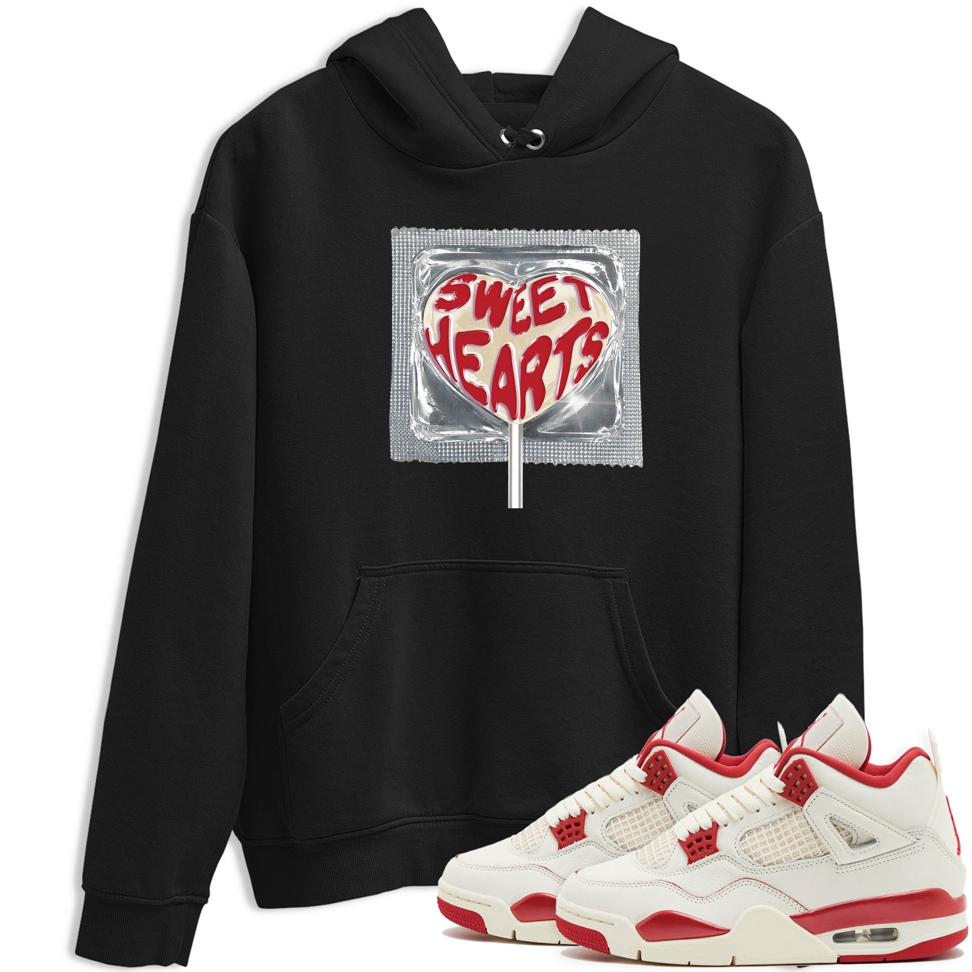 Best Sneakerfits graphic tee – Perfect Valentine's Day outfits to match Air Jordan 4 Valentines Day – Sweethearts lollipop Tee Black 1