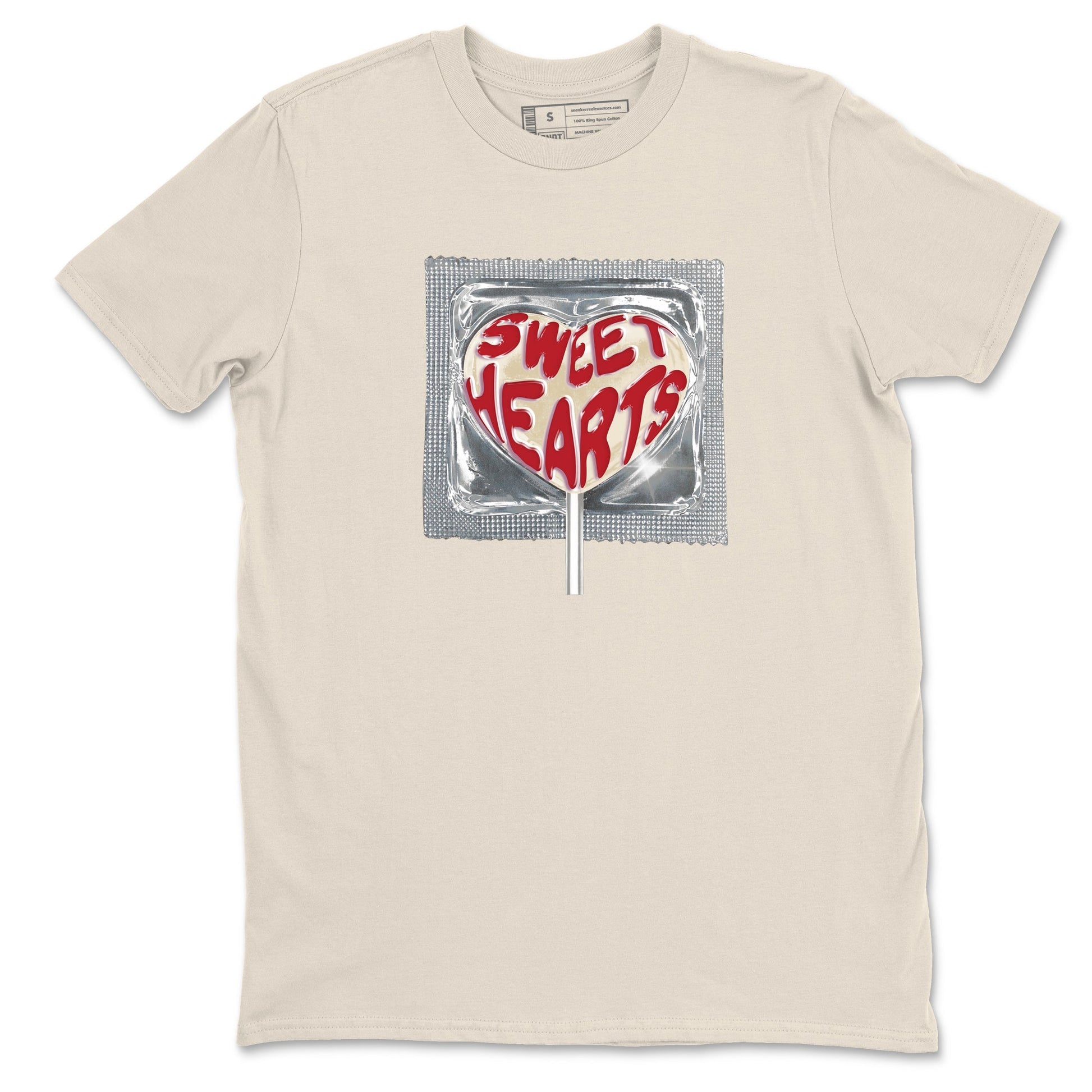 Best Sneakerfits graphic tee – Perfect Valentine's Day outfits to match Air Jordan 4 Valentines Day – Sweethearts lollipop Tee Natural 2