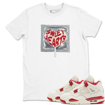 Best Sneakerfits graphic tee – Perfect Valentine's Day outfits to match Air Jordan 4 Valentines Day – Sweethearts lollipop Tee White 1