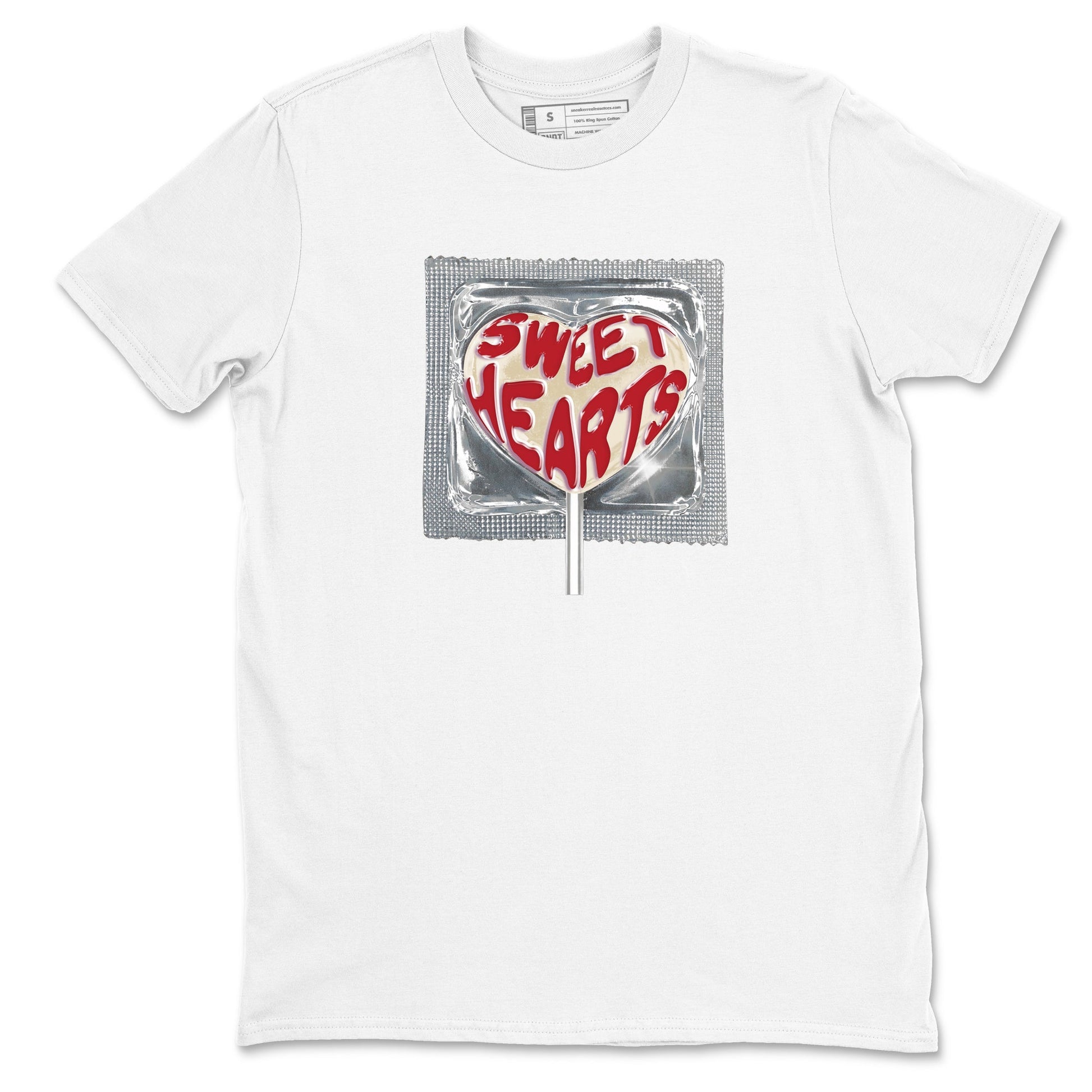 Best Sneakerfits graphic tee – Perfect Valentine's Day outfits to match Air Jordan 4 Valentines Day – Sweethearts lollipop Tee White 2