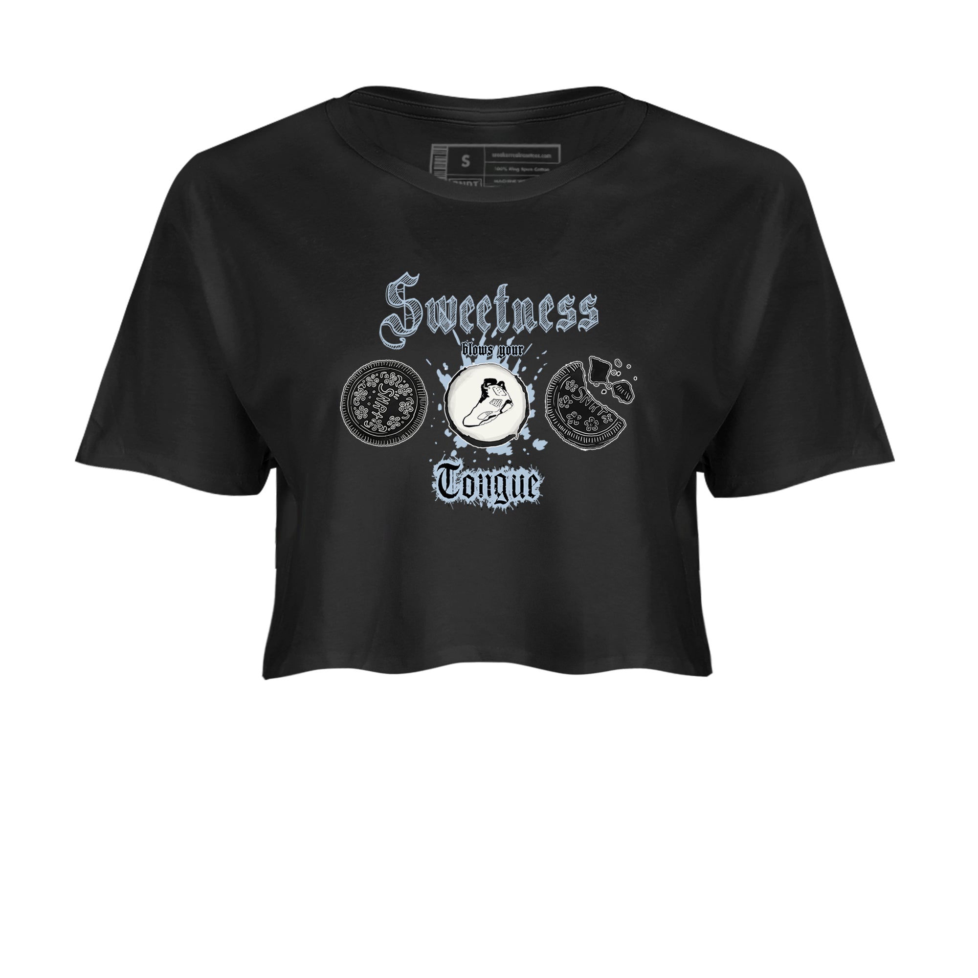 Air Jordan 6 Reverse Oreo shirts to match jordans Sweetness Blows Your Tongue sneaker match tees Air Jordan 6 White Black SNRT Sneaker Release Tees Black 2 crop length shirt