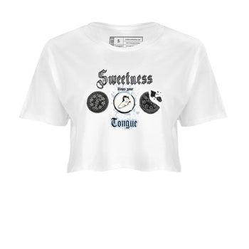 Air Jordan 6 Reverse Oreo shirts to match jordans Sweetness Blows Your Tongue sneaker match tees Air Jordan 6 White Black SNRT Sneaker Release Tees White 2 crop length shirt