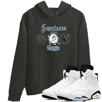 Air Jordan 6 Reverse Oreo shirts to match jordans Sweetness Blows Your Tongue sneaker match tees Air Jordan 6 White Black SNRT Sneaker Release Tees unisex cotton Charcoal Heather 1 crew neck shirt