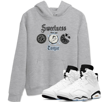 Air Jordan 6 Reverse Oreo shirts to match jordans Sweetness Blows Your Tongue sneaker match tees Air Jordan 6 White Black SNRT Sneaker Release Tees unisex cotton Heather Grey 1 crew neck shirt