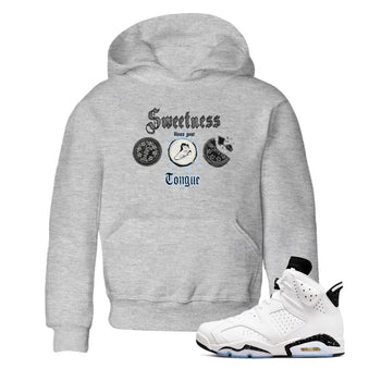 Air Jordan 6 Reverse Oreo shirts to match jordans Sweetness Blows Your Tongue sneaker match tees Air Jordan 6 White Black SNRT sneaker release tees baby toddler Heather Grey 1 cotton Shirt