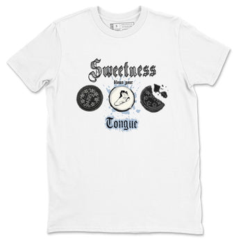 Air Jordan 6 Reverse Oreo shirts to match jordans Sweetness Blows Your Tongue sneaker match tees Air Jordan 6 White Black SNRT Sneaker Release Tees unisex cotton White 2 crew neck shirt