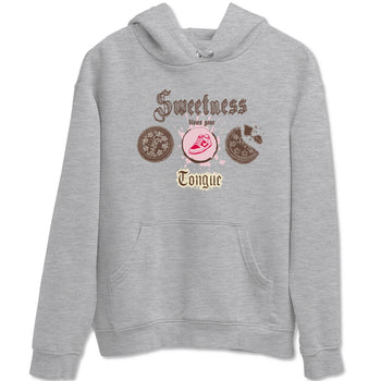 Dunk Cacao Wow And Pink Foam shirts to match jordans Sweetness Blows Your Tongue sneaker match tees Dunk Cacao Wow And Pink Foam SNRT Sneaker Tees streetwear brand Heather Grey 2 unisex cotton tee
