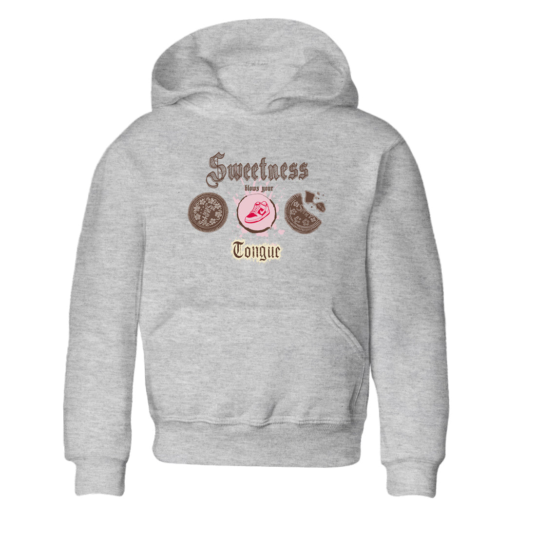 Dunk Cacao Wow And Pink Foam shirts to match jordans Sweetness Blows Your Tongue sneaker match tees Dunk Cacao Wow And Pink Foam SNRT Sneaker Tees streetwear brand Baby and Youth Heather Grey 2 cotton tee
