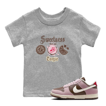 Dunk Cacao Wow And Pink Foam shirts to match jordans Sweetness Blows Your Tongue sneaker match tees Dunk Cacao Wow And Pink Foam SNRT Sneaker Tees streetwear brand Baby and Youth Heather Grey 1 cotton tee