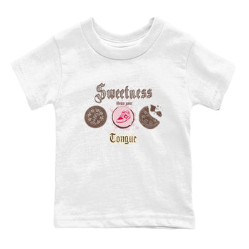 Dunk Cacao Wow And Pink Foam shirts to match jordans Sweetness Blows Your Tongue sneaker match tees Dunk Cacao Wow And Pink Foam SNRT Sneaker Tees streetwear brand Baby and Youth White 2 cotton tee