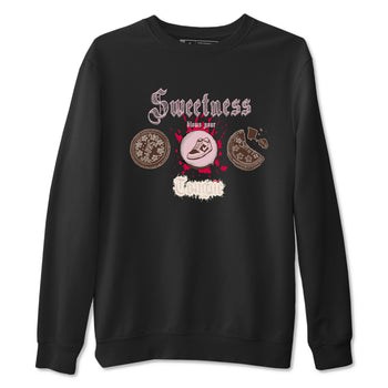 Dunk Cacao Wow And Pink Foam shirts to match jordans Sweetness Blows Your Tongue sneaker match tees Dunk Cacao Wow And Pink Foam SNRT Sneaker Tees streetwear brand Black 2 unisex cotton tee