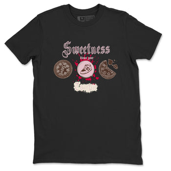 Dunk Cacao Wow And Pink Foam shirts to match jordans Sweetness Blows Your Tongue sneaker match tees Dunk Cacao Wow And Pink Foam SNRT Sneaker Tees streetwear brand Black 2 unisex cotton tee