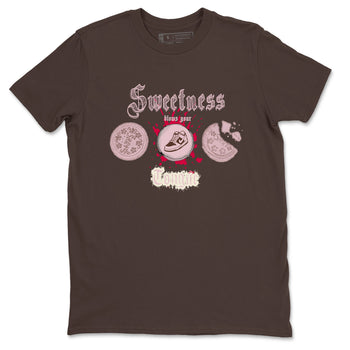 Dunk Cacao Wow And Pink Foam shirts to match jordans Sweetness Blows Your Tongue sneaker match tees Dunk Cacao Wow And Pink Foam SNRT Sneaker Tees streetwear brand Dark Chocolate 2 unisex cotton tee