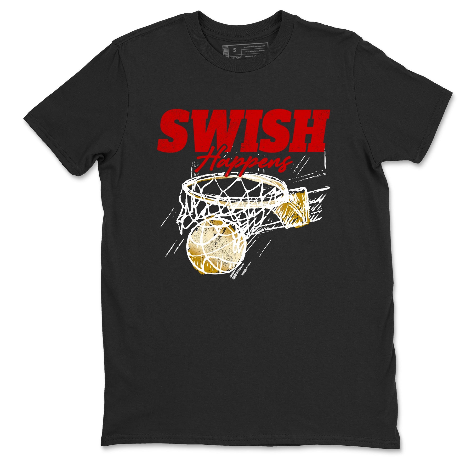 Sneaker match tees – Sneaker Tees To Match Nike KB 9 China Shoes KB 9 University Red and Metallic Gold – Swish Happens Tee Black 2