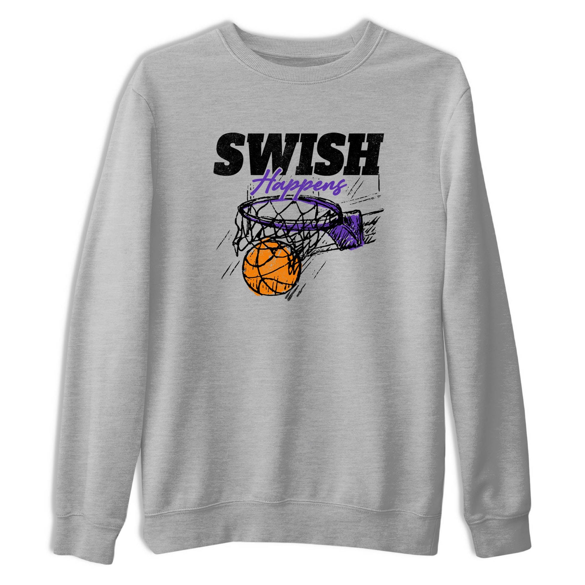 Sneaker Threads – Sneaker Tees To Match Nike KB 9 Hyper Grape – Swish Happens Graphic Tee Heather Grey 2. Perfect for Jordan releases 2025 colorways. Perfect for purple basketball sneaker releases and legacy-inspired colorways for 2025 hoopers.