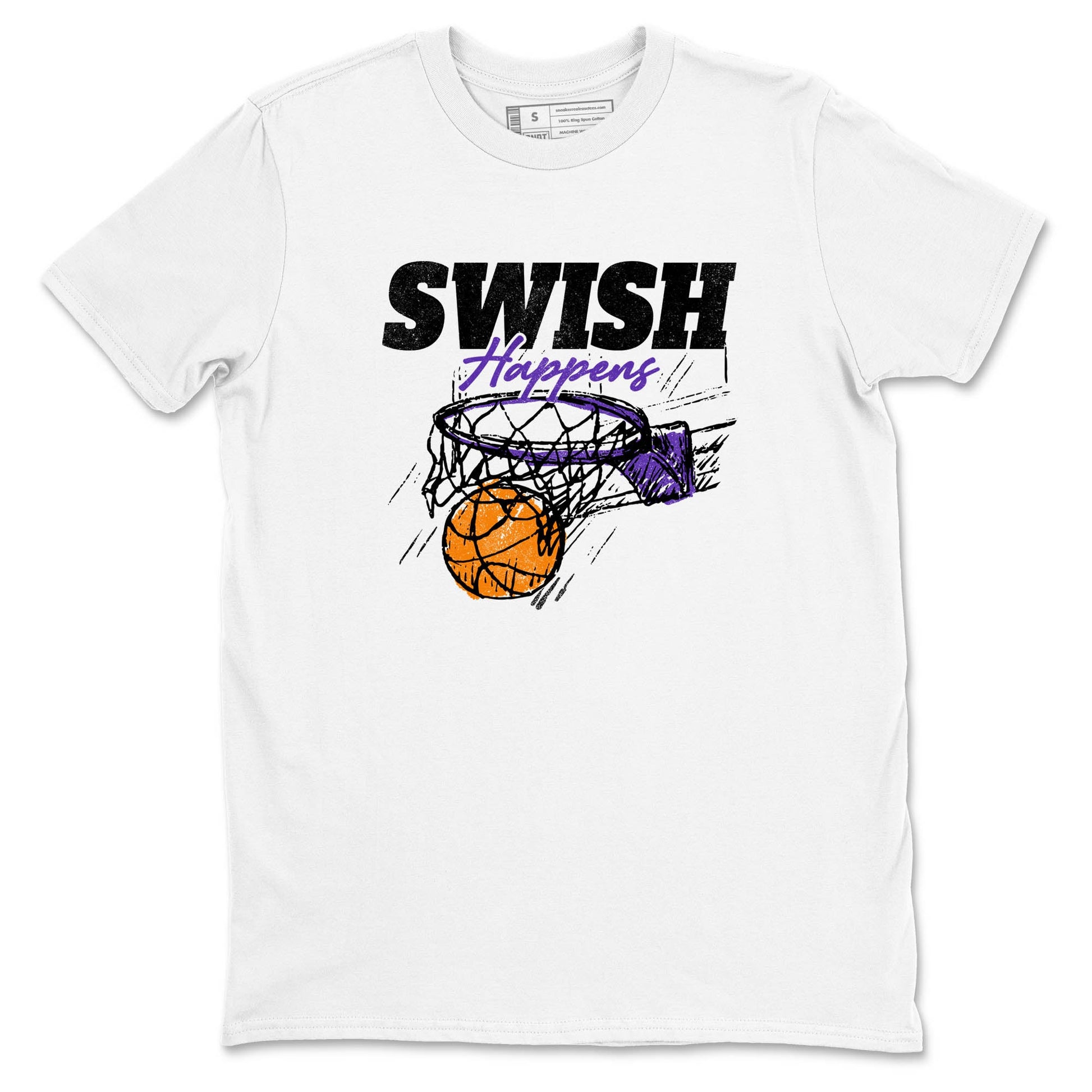 Sneaker Threads – Sneaker Tees To Match Nike KB 9 Hyper Grape – Swish Happens Graphic Tee White 2. Perfect for Jordan releases 2025 colorways. Perfect for purple basketball sneaker releases and legacy-inspired colorways for 2025 hoopers.