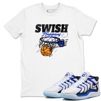 Sneaker Threads – Sneaker Tees To Match Nike KD 17 Penny – Swish Happens Graphic Tee White 1. Perfect for Jordan releases 2025 colorways. Perfect for Kevin Durant basketball sneaker releases and retro Penny-inspired 2025 colorways.