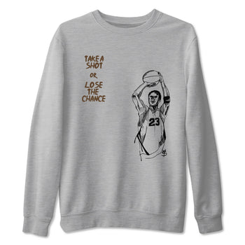 1s Mocha shirts to match jordans Take A Shot sneaker match tees Air Jordan 1 Mocha SNRT Sneaker Release Tees unisex cotton Heather Grey 2 crew neck shirts
