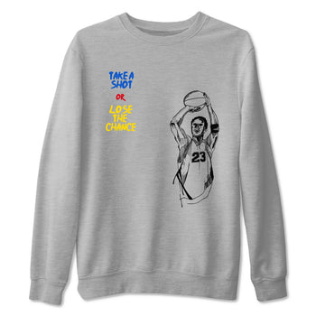 1s Travis Scott Canary shirts to match jordans Take A Shot sneaker match tees Air Jordan 1 Travis Scott Canary SNRT Sneaker Release Tees unisex cotton Heather Grey 2 crew neck shirts