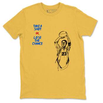 1s Travis Scott Canary shirts to match jordans Take A Shot sneaker match tees Air Jordan 1 Travis Scott Canary SNRT Sneaker Release Tees unisex cotton Daisy 2 crew neck shirts