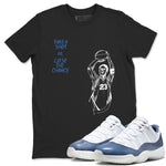 11s Diffused Blue shirts to match jordans Take A Shot sneaker match tees Air Jordan 11 Diffused Blue SNRT Sneaker Release Tees unisex cotton Black 1 crew neck shirts