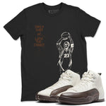 AJ12 Baroque Brown shirts to match jordans Take A Shot best t shirts to wear with jordans SoleFly x Jordan 12 Baroque Brown match shoes to clothes SNRT Sneaker Tees unisex cotton Black 1 shirts