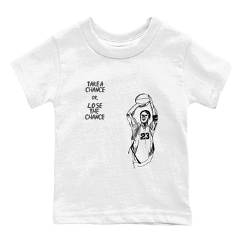12s Black Wolf Grey shirts to match jordans Take A Shot sneaker match tees Air Jordan 12 Black Wolf Grey SNRT Sneaker Release Tees Youth Baby White 2 crew neck shirts