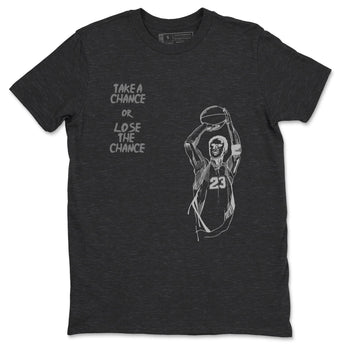 12s Black Wolf Grey shirts to match jordans Take A Shot sneaker match tees Air Jordan 12 Black Wolf Grey SNRT Sneaker Release Tees unisex cotton Charcoal Heather 2 crew neck shirts