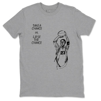 12s Black Wolf Grey shirts to match jordans Take A Shot sneaker match tees Air Jordan 12 Black Wolf Grey SNRT Sneaker Release Tees unisex cotton Heather Grey 2 crew neck shirts