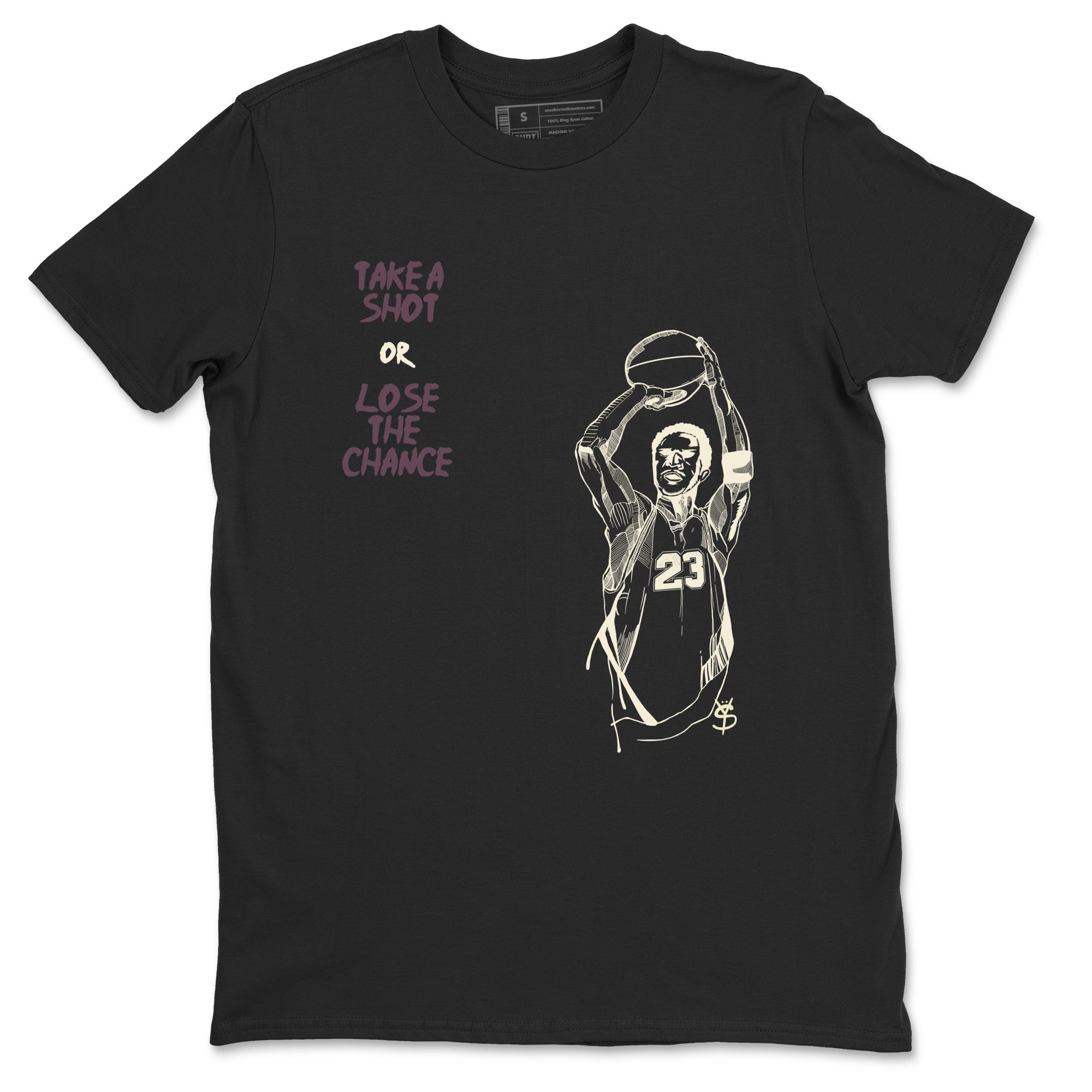 3s A Ma Maniere x Black shirts to match jordans Take A Shot sneaker match tees A Ma Maniére Air Jordan 3 Black And Flat Pewter SNRT Sneaker Release Tees unisex cotton Black 2 crew neck shirts