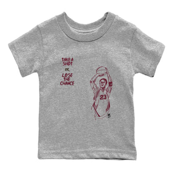 3s A Ma Maniere x Burgundy Crush shirts to match jordans Take A Shot sneaker match tees A Ma Maniére Air Jordan 3 Burgundy Crush SNRT Sneaker Release Tees Youth Baby Heather Grey 2 crew neck shirts