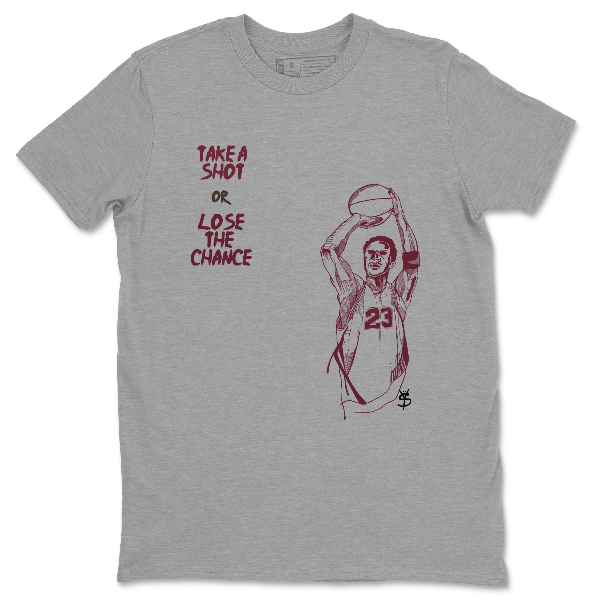 3s A Ma Maniere x Burgundy Crush shirts to match jordans Take A Shot sneaker match tees A Ma Maniére Air Jordan 3 Burgundy Crush SNRT Sneaker Release Tees unisex cotton Heather Grey 2 crew neck shirts