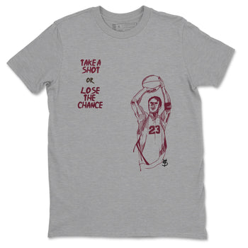 3s A Ma Maniere x Burgundy Crush shirts to match jordans Take A Shot sneaker match tees A Ma Maniére Air Jordan 3 Burgundy Crush SNRT Sneaker Release Tees unisex cotton Heather Grey 2 crew neck shirts