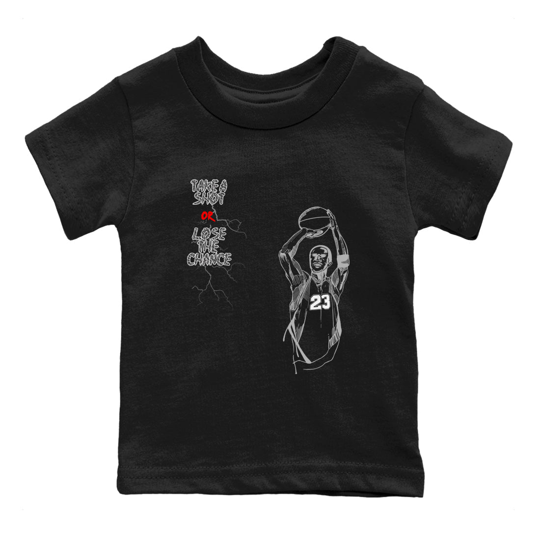 3s Black Cement shirts to match jordans Take A Shot sneaker match tees Air Jordan 3 Black Cement match shoes to clothes SNRT Sneaker Tees Youth Baby Black 2 tee