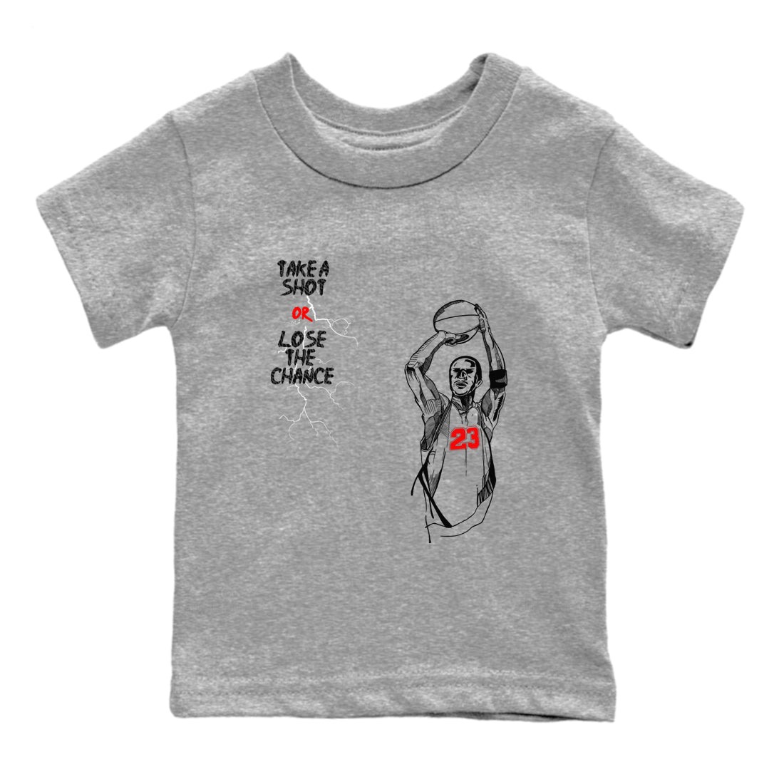 3s Black Cement shirts to match jordans Take A Shot sneaker match tees Air Jordan 3 Black Cement match shoes to clothes SNRT Sneaker Tees Youth Baby Heather Grey 2 tee