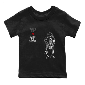 3s Cement Grey shirts to match jordans Take A Shot sneaker match tees Air Jordan 3 Cement Grey SNRT Sneaker Release Tees Youth Baby Black 2 crew neck shirts