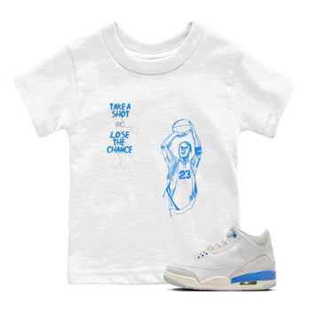 3s Lucky Shorts shirts to match jordans Take A Shot best t shirts to wear with jordans Air Jordan 3 Lucky Shorts match shoes to clothes SNRT Sneaker Tees Youth Baby White 1 tee