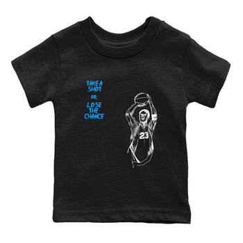 4s Military Blue shirts to match jordans Take A Shot sneaker match tees Air Jordan 4 Military Blue SNRT Sneaker Release Tees Youth Baby Black 2 crew neck shirts