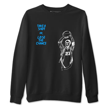 4s Military Blue shirts to match jordans Take A Shot sneaker match tees Air Jordan 4 Military Blue SNRT Sneaker Release Tees unisex cotton Black 2 crew neck shirts