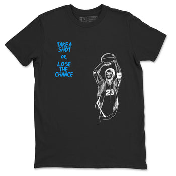 4s Military Blue shirts to match jordans Take A Shot sneaker match tees Air Jordan 4 Military Blue SNRT Sneaker Release Tees unisex cotton Black 2 crew neck shirts