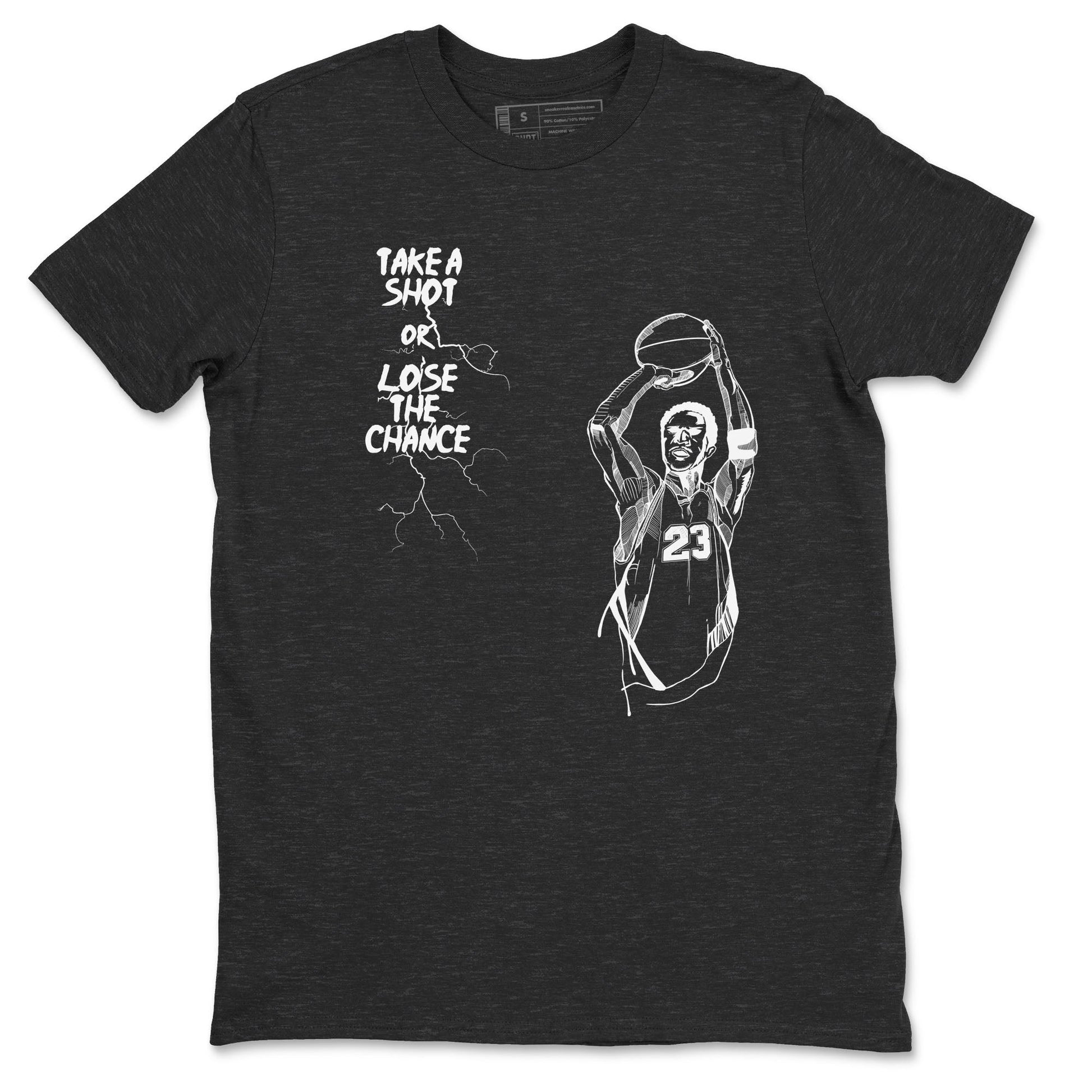 4s White Thunder shirts to match jordans Take A Shot sneaker match tees Air Jordan 4 White Thunder SNRT Sneaker Release Tees unisex cotton Charcoal Heather 2 crew neck shirts
