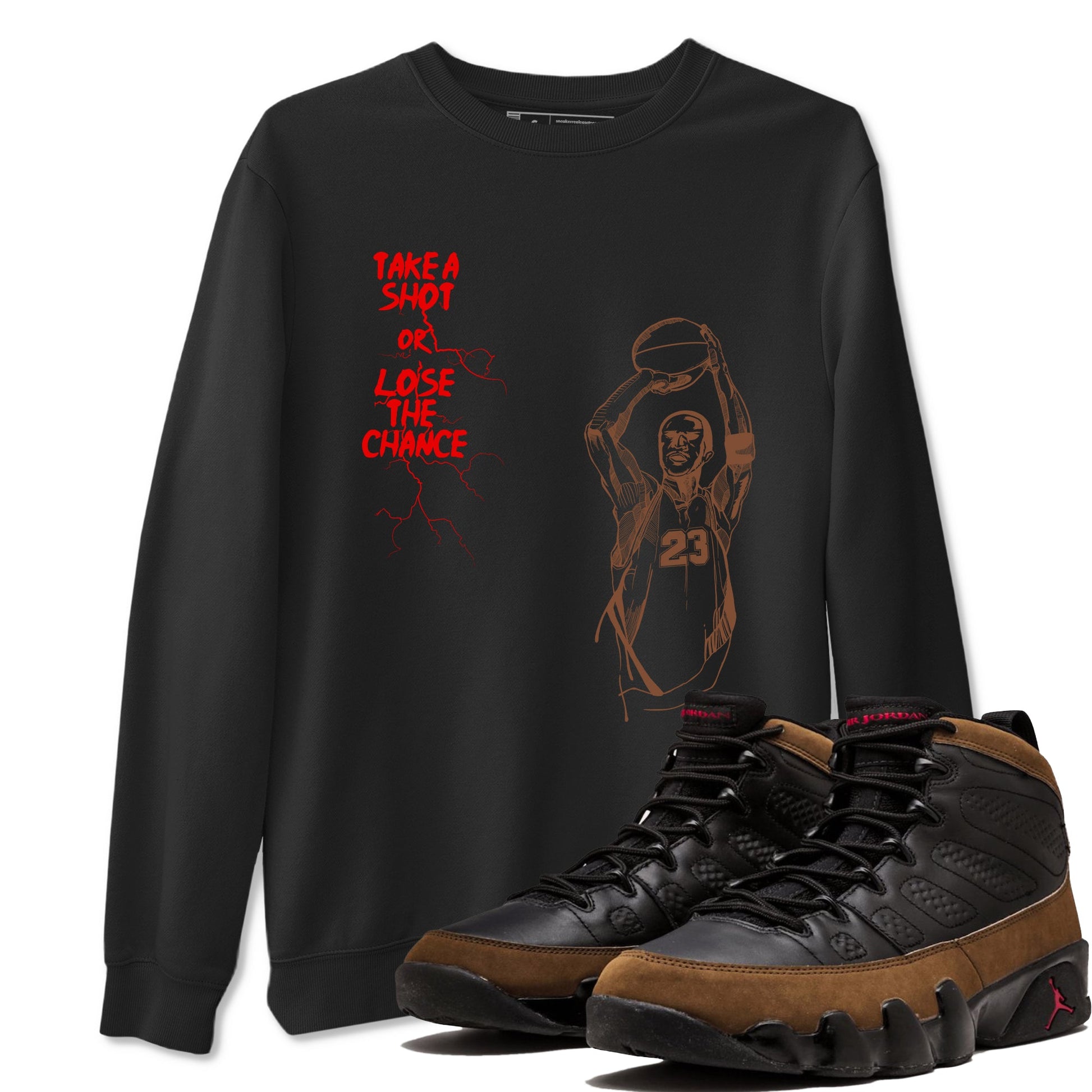 9s Olive shirts to match jordans Take A Shot sneaker match tees Air Jordan 9 Olive match shoes to clothes SNRT Sneaker Tees unisex cotton Black 1 shirts