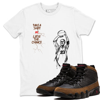 9s Olive shirts to match jordans Take A Shot sneaker match tees Air Jordan 9 Olive match shoes to clothes SNRT Sneaker Tees unisex cotton White 1 shirts